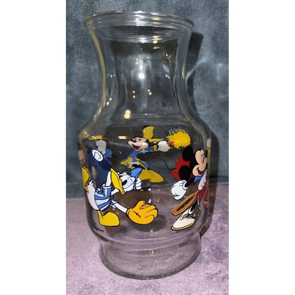Walt Disney Vintage Carafe Pitcher Mickey Mouse Minnie Donald Goofy Sports - Picture 4 of 6